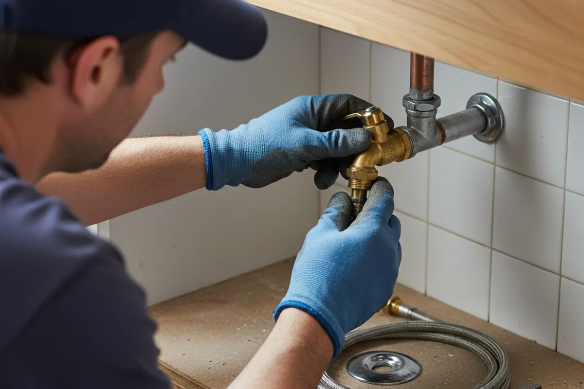 Shutoff valve and fitting work during Burst Pipe Repair in Closplint
